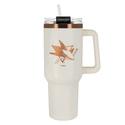 San Jose Sharks 40oz Crme and Copper Colossus Travel Mug with Straw