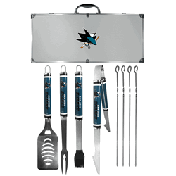 San Jose Sharks 8 pc Logo BBQ Set