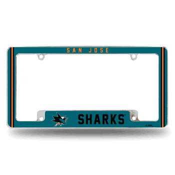 San Jose Sharks Alternate Design All Over Chrome Frame