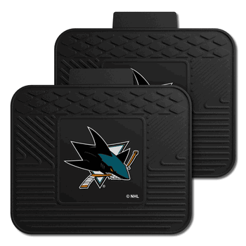 San Jose Sharks Back Seat Car Utility Mats - 2 Piece Set