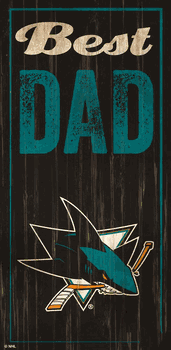 San Jose Sharks Best Dad 6x12 Sign