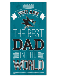 San Jose Sharks Best Dad in the World 6x12 Sign