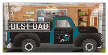 San Jose Sharks Best Dad Truck 6x12 Sign