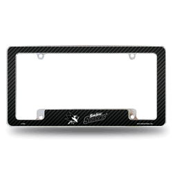 San Jose Sharks Black 12" x 6" Chrome All Over Automotive License Plate Frame