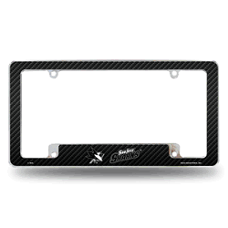 San Jose Sharks Black 12" x 6" Chrome All Over Automotive License Plate Frame for Car/Truck/SUV