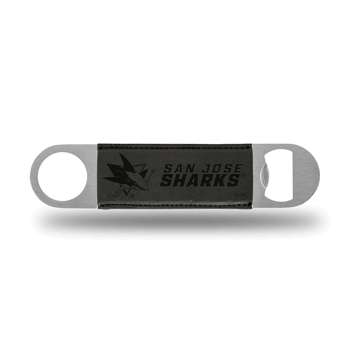 San Jose Sharks Black Laser Engraved Bar Blade