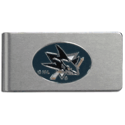 San Jose Sharks Brushed Metal Money Clip