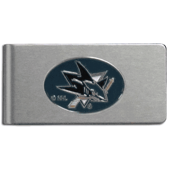 San Jose Sharks Brushed Metal Money Clip