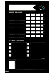 San Jose Sharks Chore Chalk Board 11x19 Sign