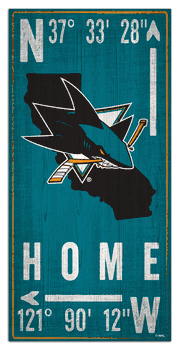 San Jose Sharks Coordinate 6x12 Sign