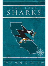 San Jose Sharks Coordinates 17x26