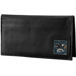 San Jose Sharks Deluxe Leather Checkbook Cover