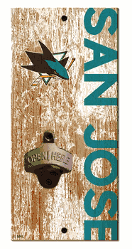 San Jose Sharks Distressed Bottle Opener