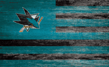San Jose Sharks Distressed Flag 11x19
