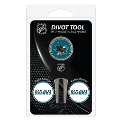 San Jose Sharks Divot Tool Pack - Signature tool w/ 3 markers