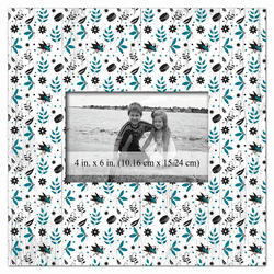 San Jose Sharks Floral Pattern 10x10 Frame