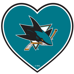 San Jose Sharks Heart Decal