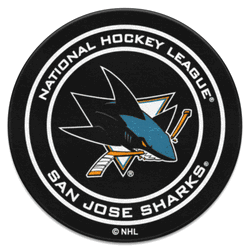 San Jose Sharks Hockey Puck Rug - 27in. Diameter