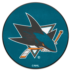 San Jose Sharks Hockey Puck Rug - 27in. Diameter
