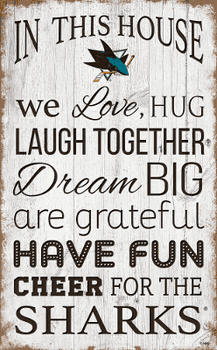 San Jose Sharks In This House 11x19 Sign