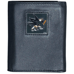 San Jose Sharks Leather Tri-fold Wallet