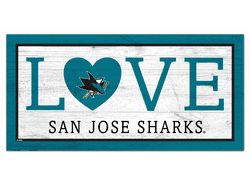 San Jose Sharks Love 6x12 Sign