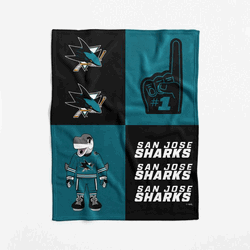 San Jose Sharks NHL Domino Swaddle Blanket 40x50 inches