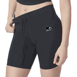 San Jose Sharks NHL Kadi Rib Shorts Black Small