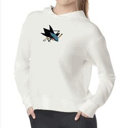 San Jose Sharks NHL Kadi Waffle Hoodie Coconut Cream Medium