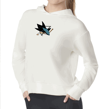 San Jose Sharks NHL Kadi Waffle Hoodie Coconut Cream Medium