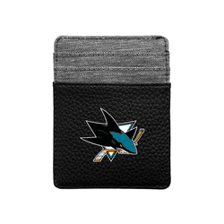 San Jose Sharks Pebble Front Pocket Wallet Black