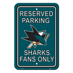 San Jose Sharks Plastic Parking Sign