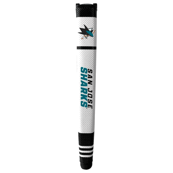 San Jose Sharks Putter Grip (White with colored stripes)