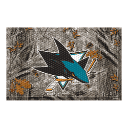 San Jose Sharks Rubber Scraper Door Mat Camo