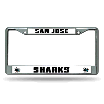 San Jose Sharks Standard Chrome Frame with Plastic Inserts 12