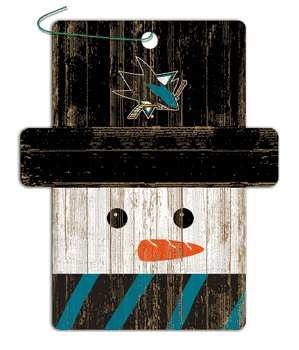 San Jose Sharks Snowman Ornament