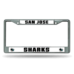 San Jose Sharks Standard Chrome Frame with Plastic Inserts 12" x 6" Car/Truck Auto Accessory