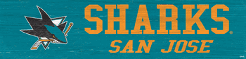 San Jose Sharks Team Name 6x24 Sign