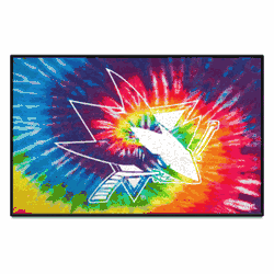 San Jose Sharks Tie Dye Starter Mat Accent Rug - 19in. x 30in.