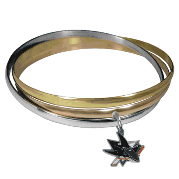 San Jose Sharks Tri-color Bangle Bracelet