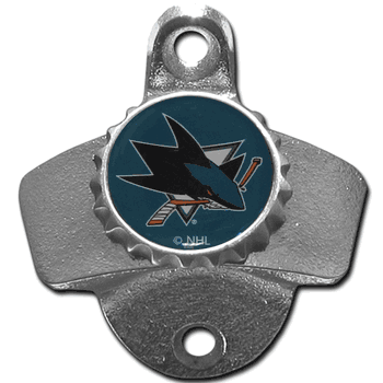 San Jose Sharks Wall Mounted Bottle Opener