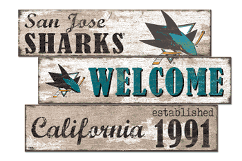 San Jose Sharks Welcome 3 Plank
