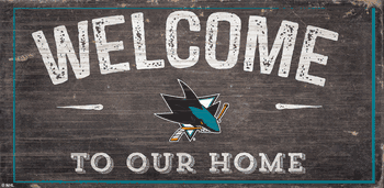 San Jose Sharks Welcome Distressed 6x12