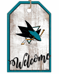 San Jose Sharks Welcome Team Tag 11x19 Sign