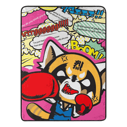 Sanrio Aggretsuko Boom Micro Raschel Throw Blanket 48x60 Inches
