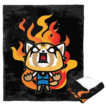 Sanrio Aggretsuko Fiery Rage Silk Touch Throw Blanket 50x60 Inches