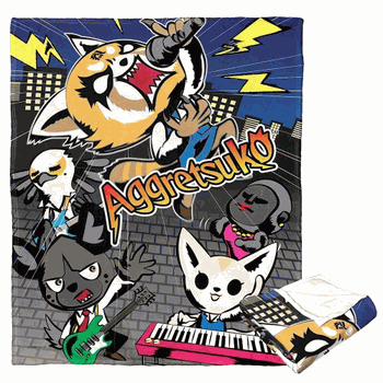Sanrio Aggretsuko Metal Band Silk Touch Throw Blanket 50x60 Inches