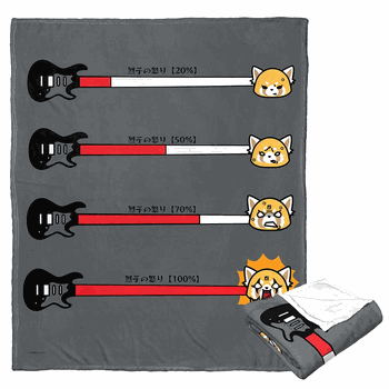 Sanrio Aggretsuko Rage Meter Silk Touch Throw Blanket 50x60 Inches