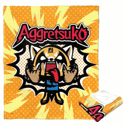 Sanrio Aggretsuko Rock On Silk Touch Throw Blanket 50x60 Inches