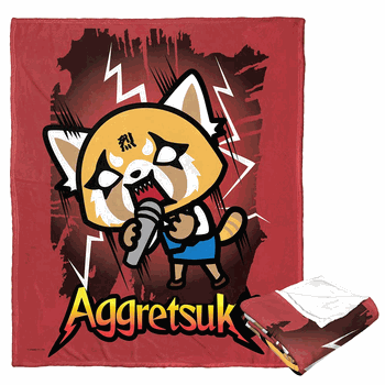 Sanrio Aggretsuko Shout It Out Silk Touch Throw Blanket 50x60 Inches